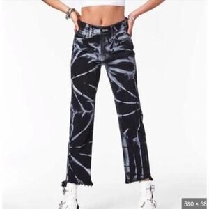 CARMAR bleach‎ tie-dye boyfriend jeans womans 28 boho street rigid